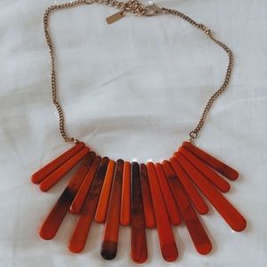 Red Fringe Necklace